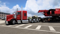 Moving a Huge Crane - (Kenworth T800 Heavy Hauler) - American Truck Simulator